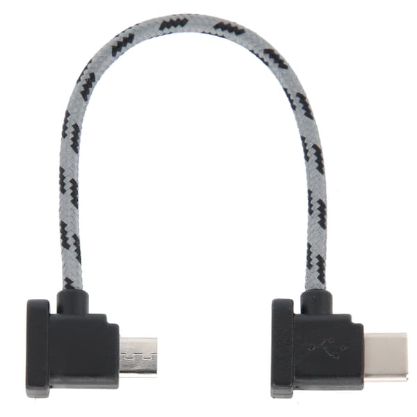 Oikeakulmainen kaukosäätimen Type C - Micro USB -datakaapeli DJI Mavic Air 2 / Mini 2:lle