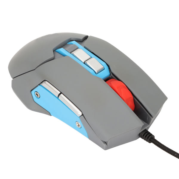 Stemmemus Makroprogrammering Indbygget mikrofon Højttaler Farvebaggrundslys 3 niveauer DPI Office Gaming Mouse
