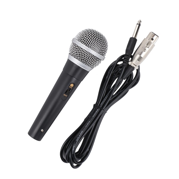 XLR-mikrofon med XLR til 1/4-tommers kabellydtilkobling Håndholdt mikrofon egnet for scenekaraoke-sang og opptak