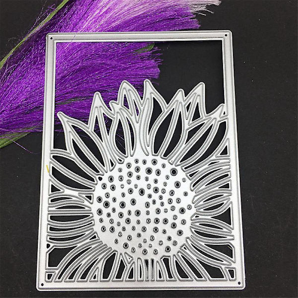 Metall Solrosram för Stansklippning - DIY Scrapbooking Verktyg