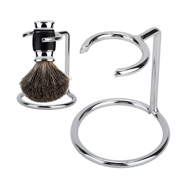 Mænd rustfrit stål barberbørstestativ Barbermaskineholder til salon hjemmerejsebrug