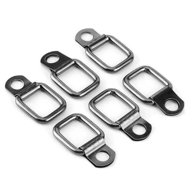 6 stk. surrings-D-ringe, foldbare udskiftningstilbehør, passer til Jeep Wrangler 2007-2017