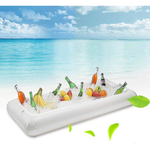 Oppblåsbar salatbuffet-isbrett for piknik, luau og bassengfest - 2-pakning
