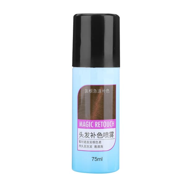 75 ml engangs nærende hårfarvespray dækker hvidt hår langtidsholdbar (sort)