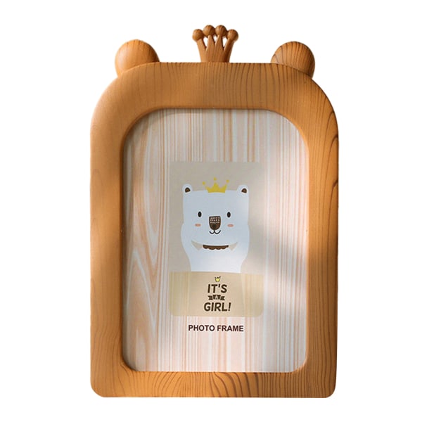 Ins Cute Cartoon Creative Photo Frame 7 Inch Picture Frame Office Desktop Decoration Kindergarten Wall Decoration Brown Crown