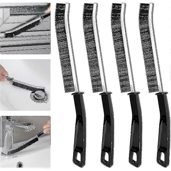 Hård Borst Spaltrengöringsborste - Borste för Rengöring av Springor för Badrum, Kök, Fönster (4-pack)