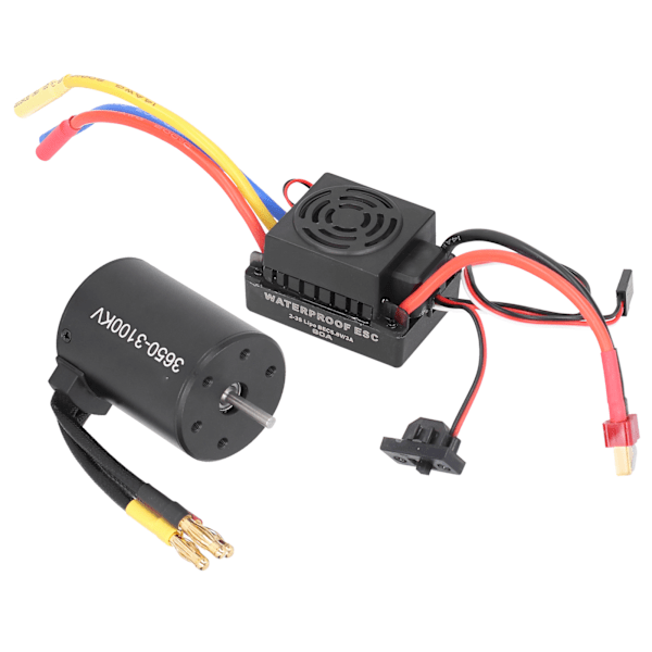 3650 Vattentät 3100KV Borstlös Motor 60A Borstlös ESC Delar Set för 1/10 RC Bil