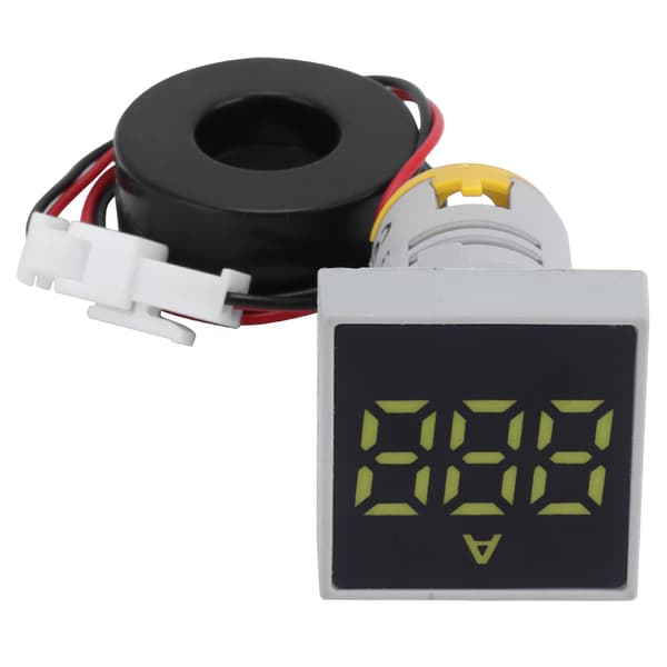 Digitalt Strømmåler Mat Panel Amperemeter Signalindikatorlys AC 220V AD16‑22FSAYellow