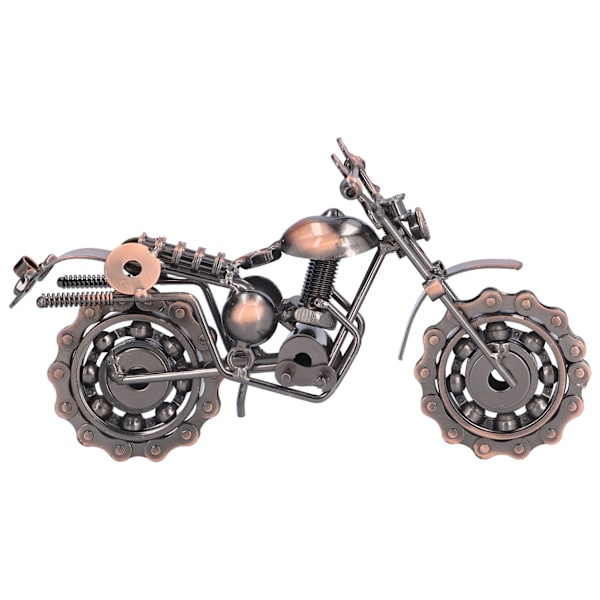 Motorcykel Ornament Bronze Retro Stil Jern Kunstværk Lille Størrelse Dæk Modeller til Hjem Klub