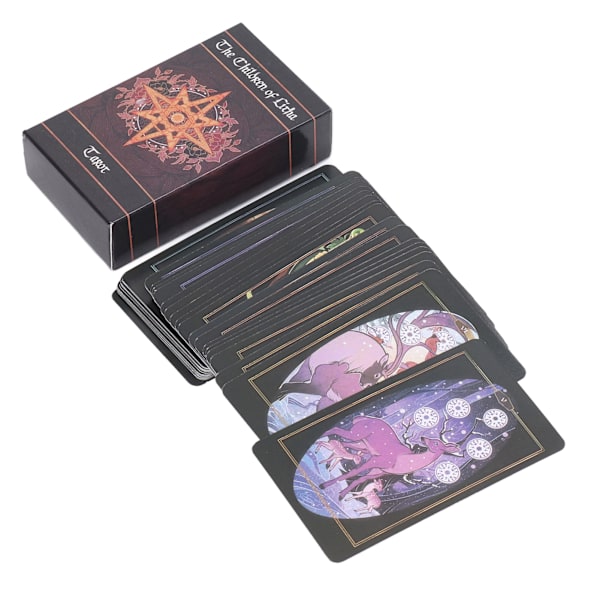 Barn av Litha Tarot-kort Konstpapper 78 Spådomslekar Spådom Lyckoberättelser Leksaker för Vänner Fest