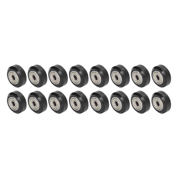 48PCS 3D-skriver remskivehjulsett Stabilt lav friksjon POM Presis stålremskivehjulsett for trykkeri Svart
