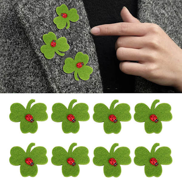 20 STK/sett Grønn kløver Brodert Patch Broderi Merke Sy på applikasjoner DIY Håndverk Dekor Fester Kast konfettikløver
