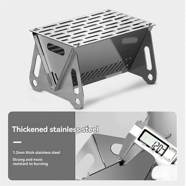 Grill Varmeovn Multifunksjon Camping BBQ Grillrist