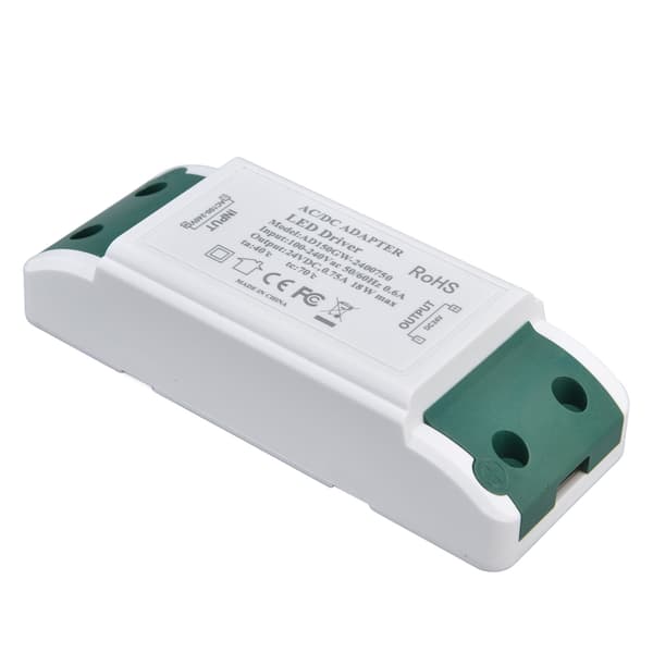 LED Driver 24V DC 0.75A 18W Støjsvag Drift Konstant Strøm 24V Transformer til LED Strip Lys AC100‑240V
