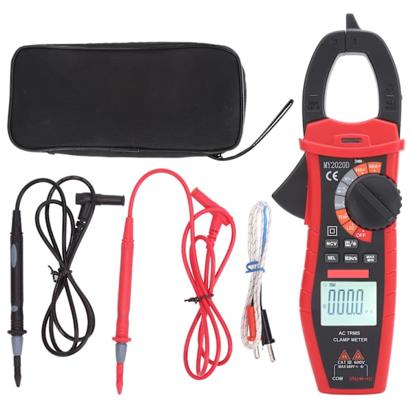 Digital Clamp Multimeter Håndholdt LCD Display DC AC Strøm Tester Meter MY2020D