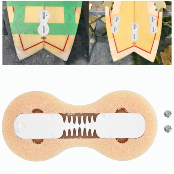 1 st FCS Fin Box Surfbräda Surfing Plug Board Fenor Akterspår Tillbehör Kit Setvit