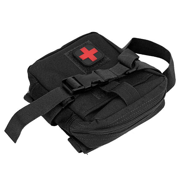 Molle Portable Military First Aid Supplies Kit Survive Medicine Opbevaringspose (sort)