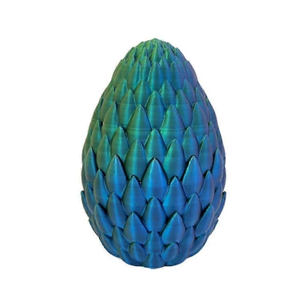 Drakägg - Överraskningsäggsdekorationer med flexibel pärlemordrake, 3D-printad gåva. För barn, vän C