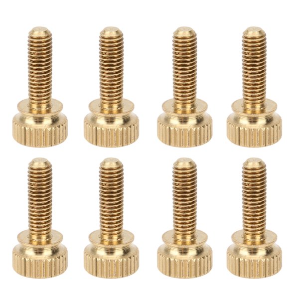 50 stk. flad riflet tommelfingerskrue vridet rundt hoved rent kobber Skridsikre industrielle forsyninger (M5 x 16 mm)
