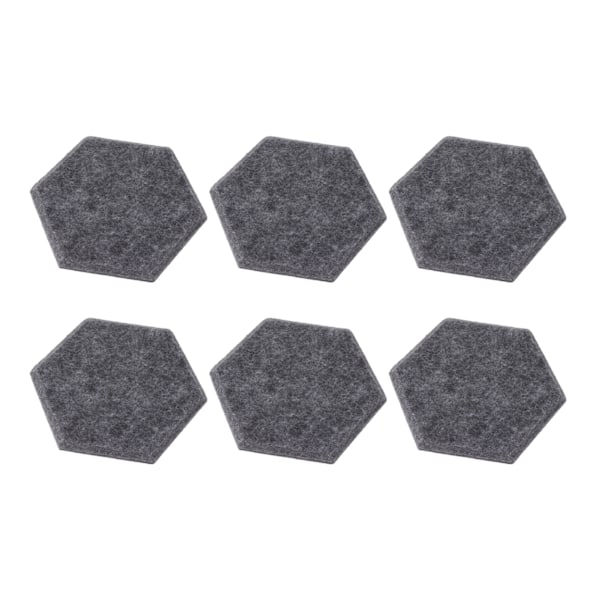 12 st Hexagonala Akustikpaneler Hög Densitet Ljudabsorberande Paneler Ljudisolerade Snedställda Kantväggpaneler 14x12x7cm Mörkgrå
