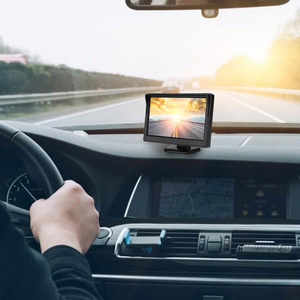 5-tums högupplösta TFT LCD-reverserande parkeringsvattentät monitor för bilbackupkamera