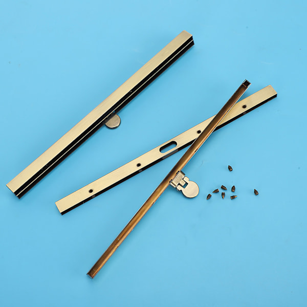 2 stk. veskelås i metall, ramme til DIY-vesker, lett jern, cyan, 19 cm