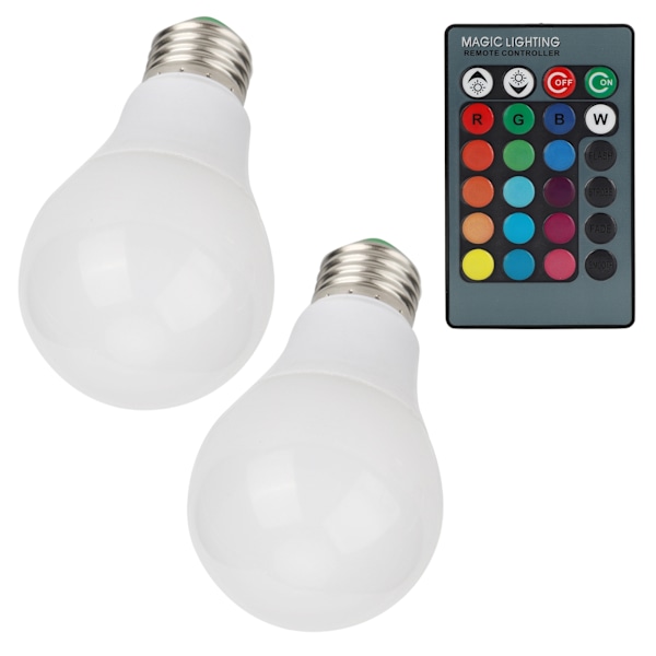 E27 5W RGB LED -väriä vaihtava lamppu kaukosäätimellä kodin juhlakoristeluun 85V-265V