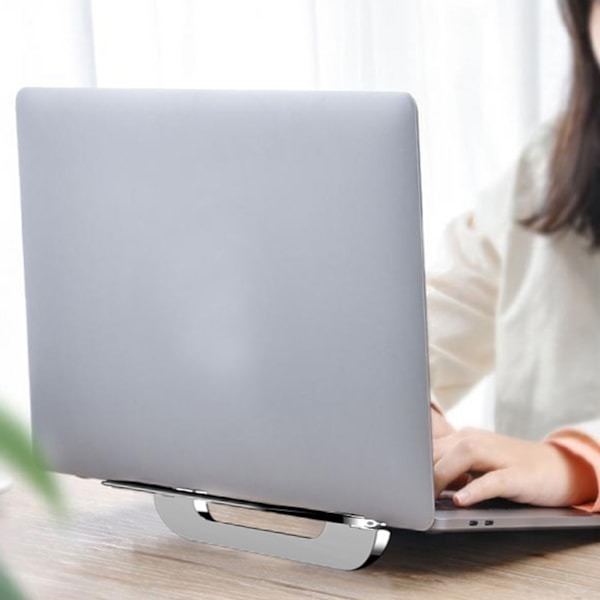 Mini hopfällbart stativ för bärbar dator Justerbar vinkel Desktop Tablet Riser Notebook Keyboard Support Hållare Silver