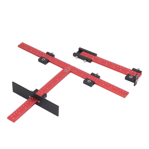 Hardware Jig Drill Punch Locator Udvidet Version Aluminiumlegering Kabinet Hardware Jig Værktøj til Træbearbejdning