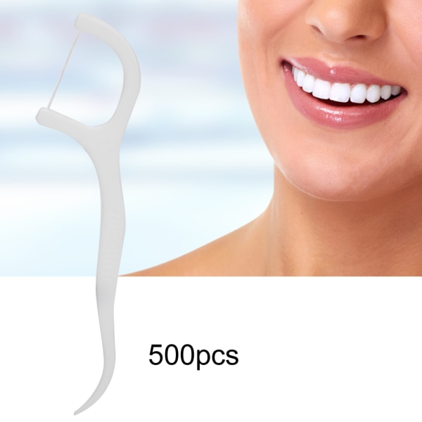 500 st disponibel tandtråd Stick Tänder fläckborttagning tandtråd Munvårdsverktyg