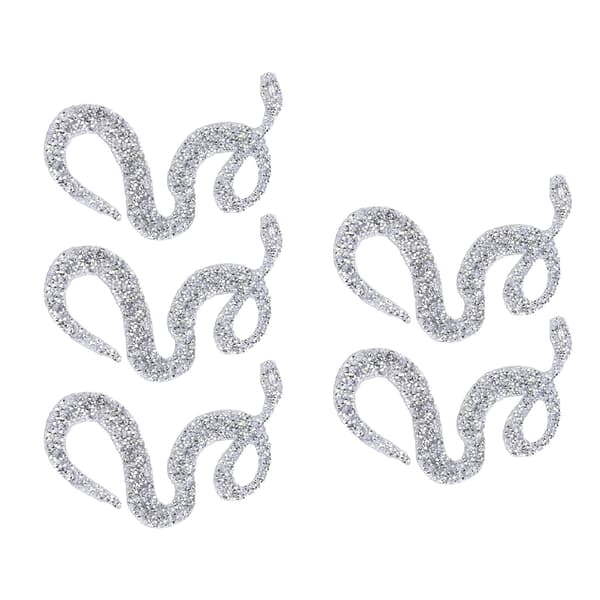 Slangeformet Rhinestones Trim Bånd Mesh Wrap Roll DIY Klær Tilbehør Applikasjon (Sølv)