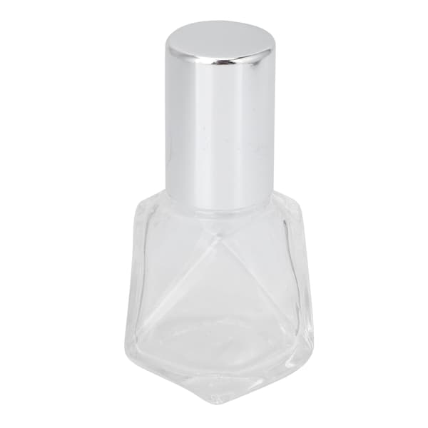 Roll On Påfyllbar Parfymeflaske Tom Glass Aromaterapi Eterisk Olje Rollerflasker 8ml (Sølvdeksel Stålkuler)