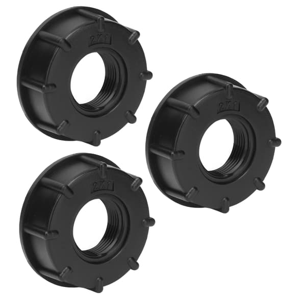 3 stk IBC-tankforbindelse Grovgevind Slangeafløbsadapter Plastfitting 60 mm indvendig diameter G1