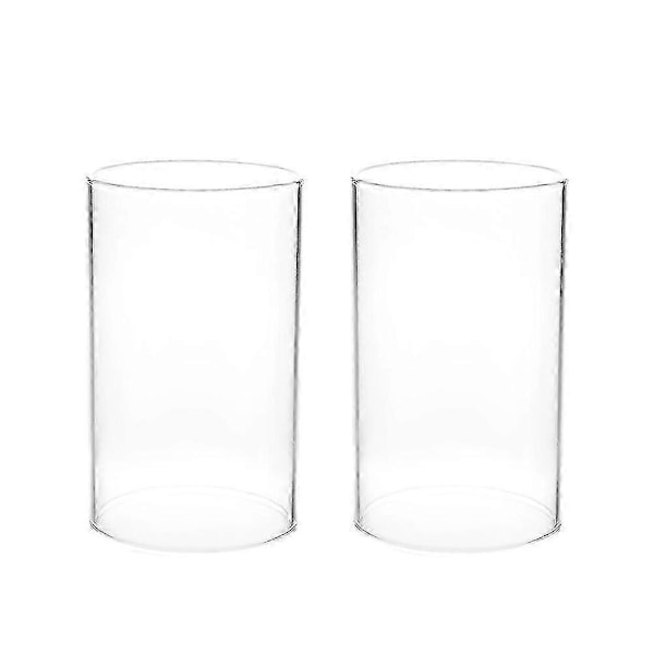 2 stk. Husholdnings Lysestager Dekorative Glasklokker Transparente Glaskupler