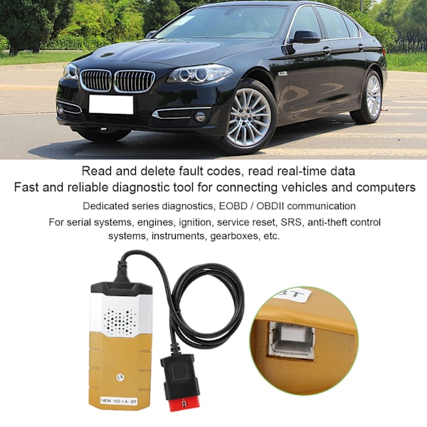 Diagnos Gold Series Kodscanner BDII OBD2 Diagnostikverktyg Universell