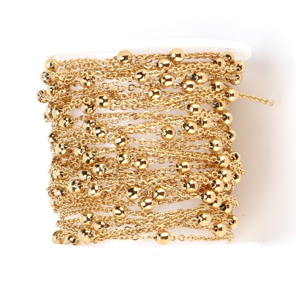 Smykkekjeder DIY metallperle rustfri gylden kjedesnelle for genser klær Halskjede Armbånd Smykkefremstilling