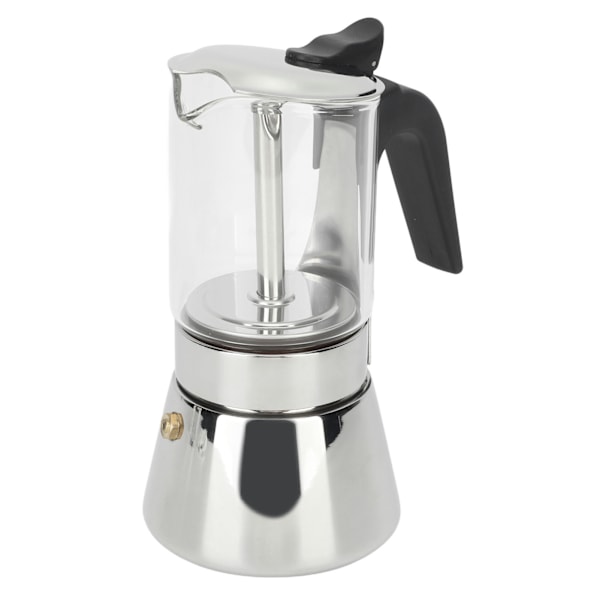 Kahvinkeitin Moka-kannu näkyvällä rungolla Greca-kahvinkeitin Ruostumaton teräs Liesitaso Kahvinkeitin Moka-kannu Kotiin Kahvilaan Toimistoon 240ml