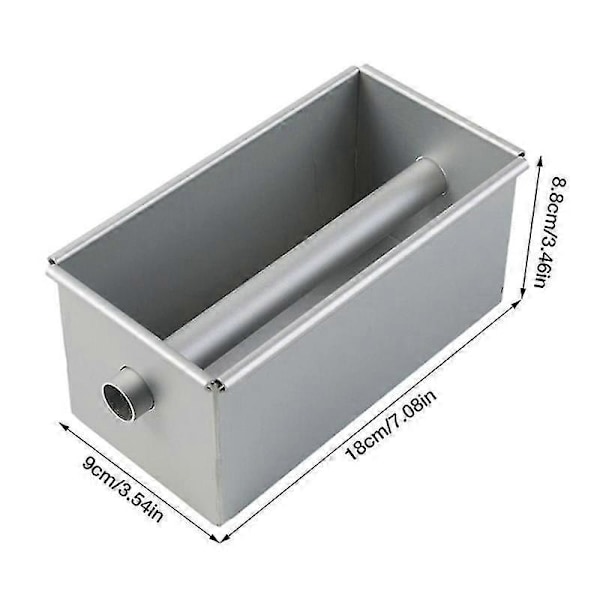 Lang Kagebageform Non-Stick Flydende Hjerte Kageform Aluminium Legering Firkantet Brødform med C