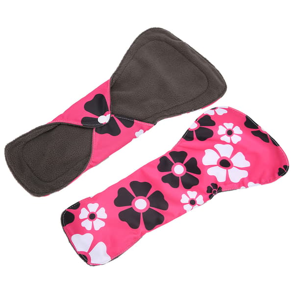 Vaskbar menstruasjonsbeskyttelse i bambuskullfiber, gjenbrukbar, forlenget sanitetsbind (L 33cm) #2