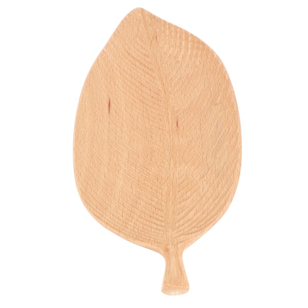 Leaf Shape Wood Plate Storage Trays Tea Tray Dessert Dinner Bread Fruit Snaks Food Display DishesCarving Style