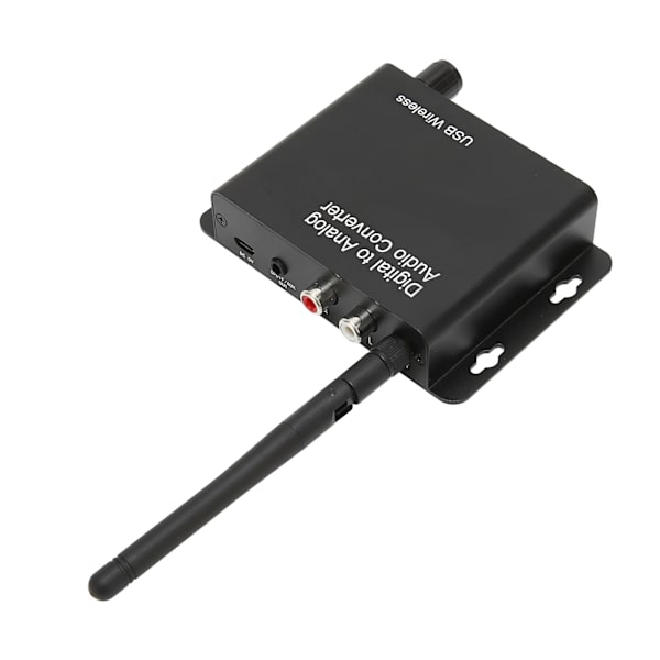 Digital til analog lydkonverterer høyt integrert DC5V2A stereo Bluetooth lydkonverterer for hjemmekino svart