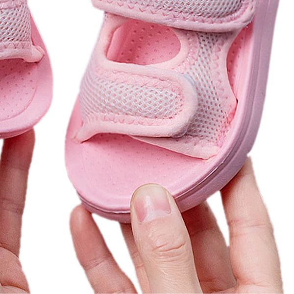 Lasten sandaalit Avoin Varvas Pehmeä Tarra Kevyt Hengittävä Kesä Kengät Taaperoille Vaaleanpunainen 20