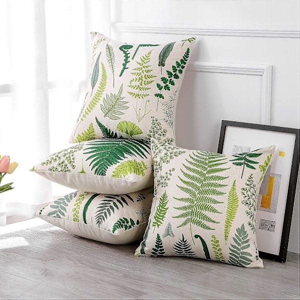 Kuddöverdrag 45x45cm Utomhuskuddar Möbel Dekorativa Linne Fyrkantiga Örngott Kuddöverdrag Set med 4 Kuddfodral