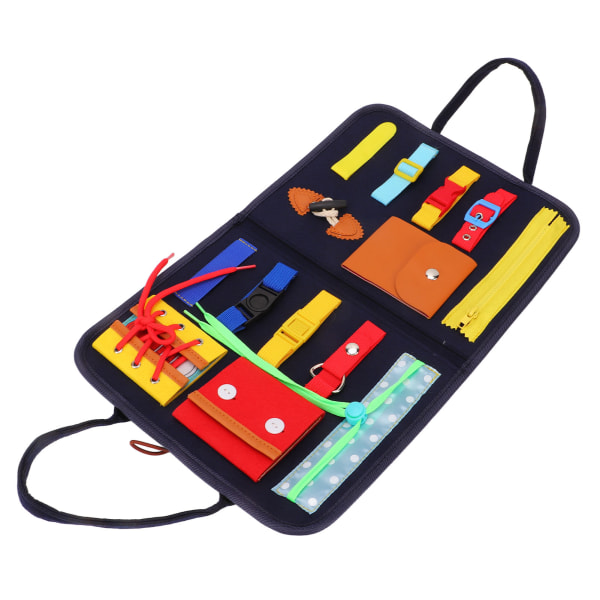 Toddler Busy Board Intelligence Development Color Cognition Pocket Vetoketju Sensory Board Fine Motor Skill Aakkosille