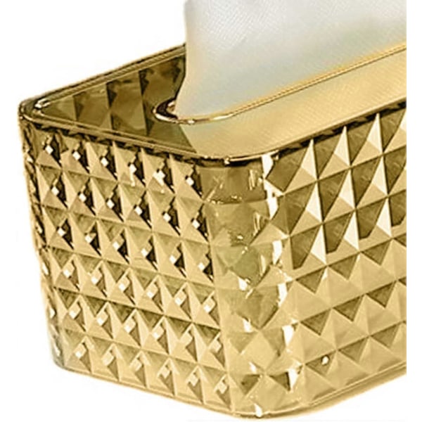 Servettbox, Multifunktionell Servettlåda Akryl (Guld)