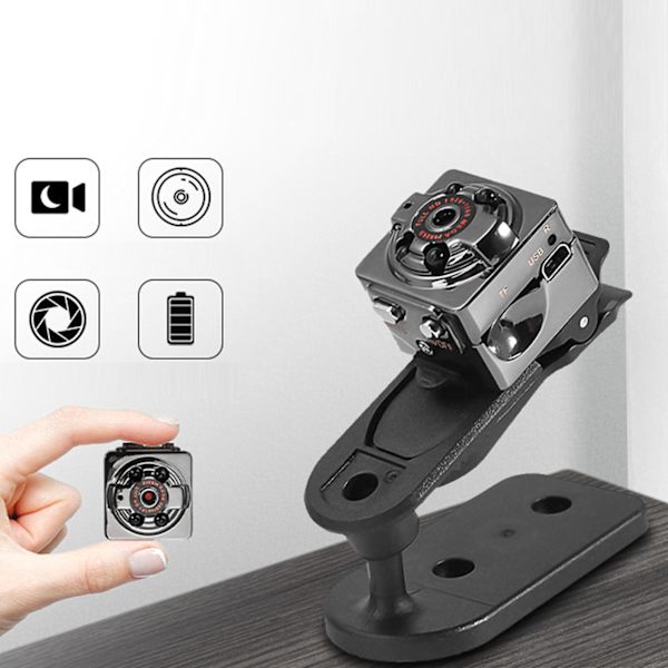 Mini actionkamera Night Vision High Definition vidvinkelobjektiv Bärbar Dash-kamera för utomhusbruk