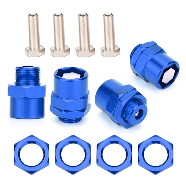 RC-auto 12mm - 17mm pyörän kuusikulmiomuunninsovitin lisävarusteet Sakura D4 HSP 94123 1/10 autolle Sininen