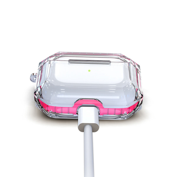TPU Anti Drop Earphone Protective Case Transparent Soft Shell Earbud Cover for IOS Earbuds Pink for IOS Earbuds New Generation 3