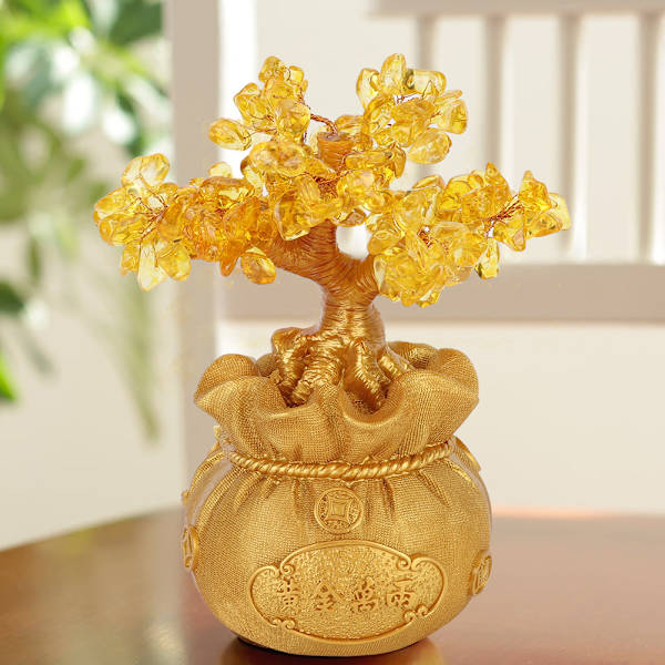 Guld Farve Træ Dekoration Resin Håndværk Ornament til Hjem Vinskab Stue Gang