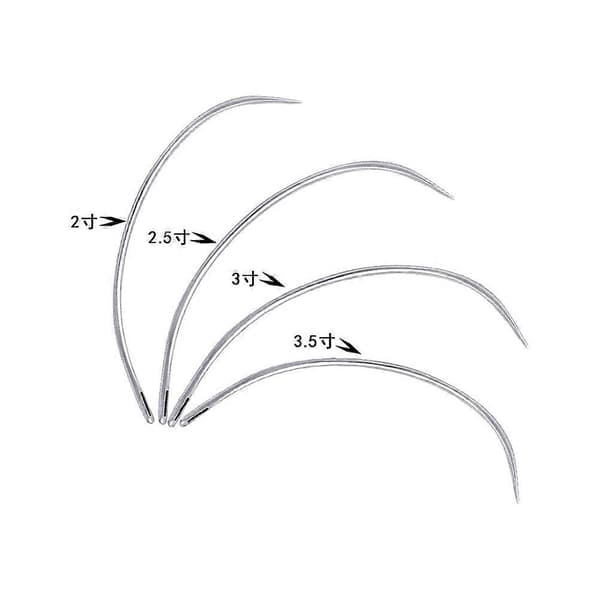 Versatile Wig Making Needles, Combining T-Pins and Curved Tools for Craft Use Silver